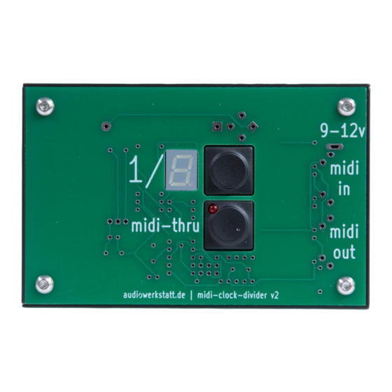 audiowerkstatt midi-clock-divider v2 Quick Start Manual