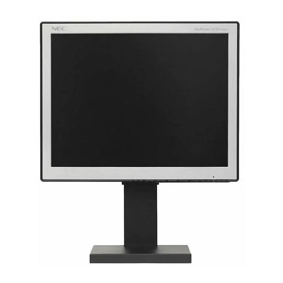 NEC MultiSync LCD1560NX Specifications
