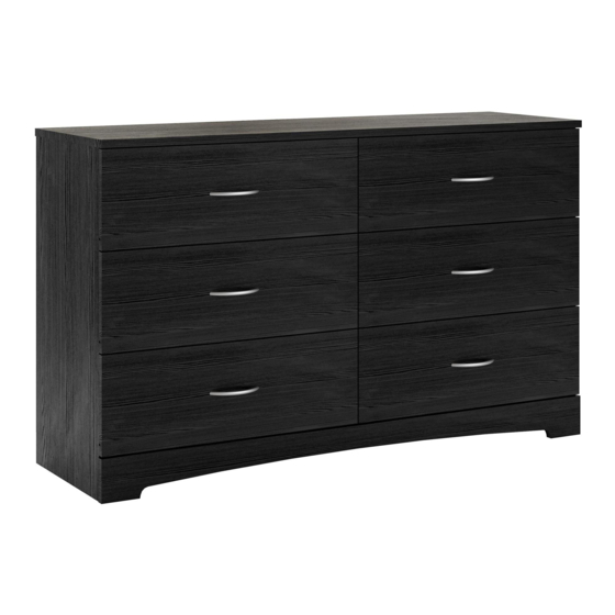Ameriwood HOME Crescent Point 6 Drawer Dresser Assembly Manual
