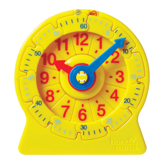 hand2mind Number Line Clock Set Manuals