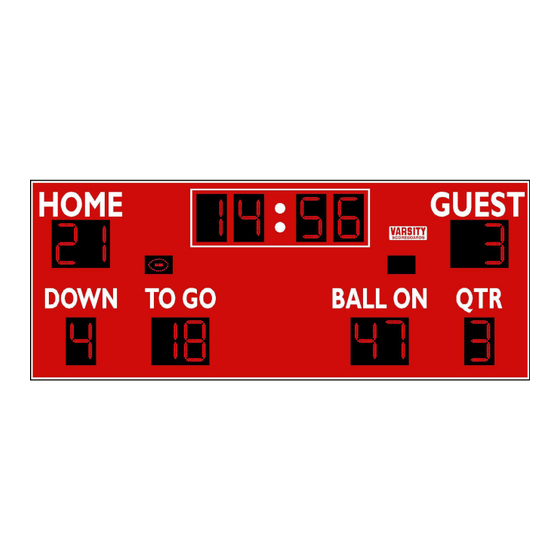 VARSITY Scoreboards VSBX-742LED Installation Instructions Manual