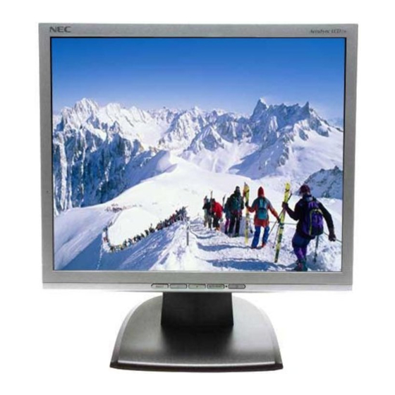 NEC AccuSync LCD73V User Manual