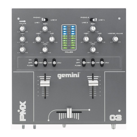 Gemini PMX-03 Manuals