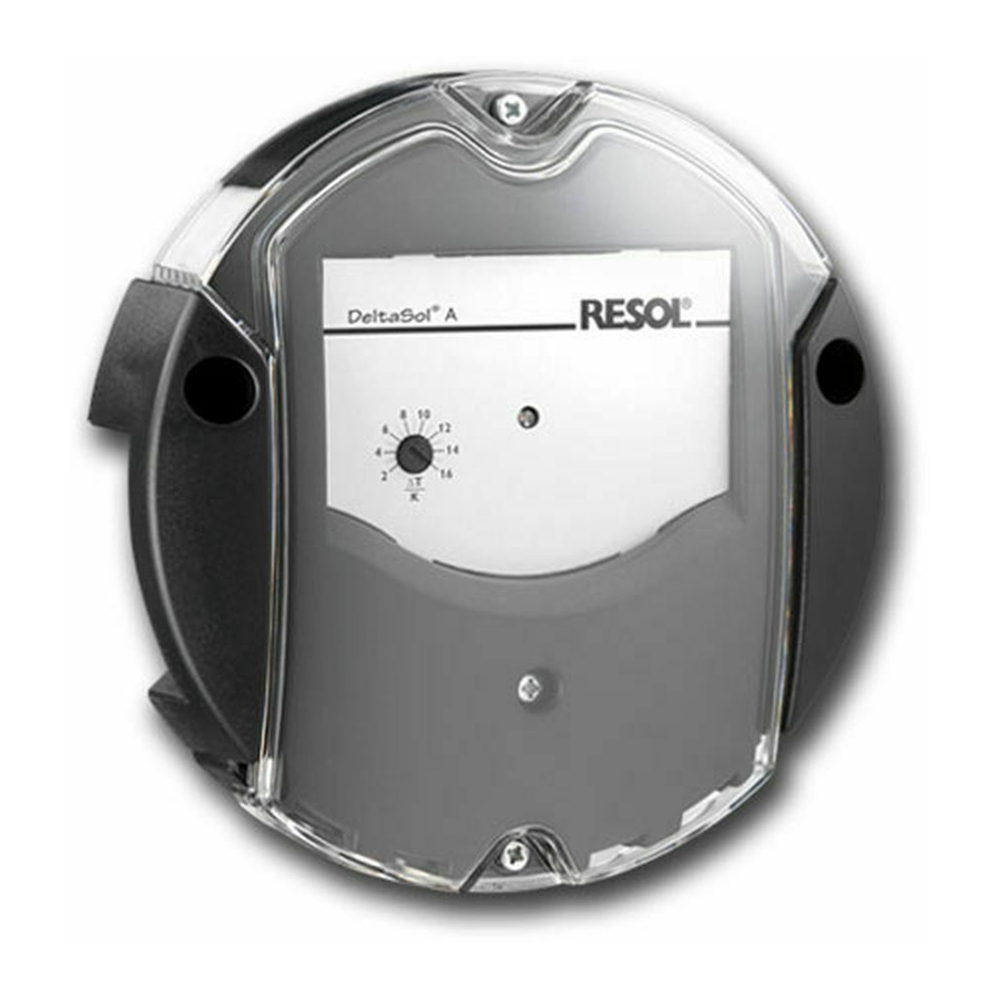 Resol DeltaSol A Manual For The Specialised Craftsman