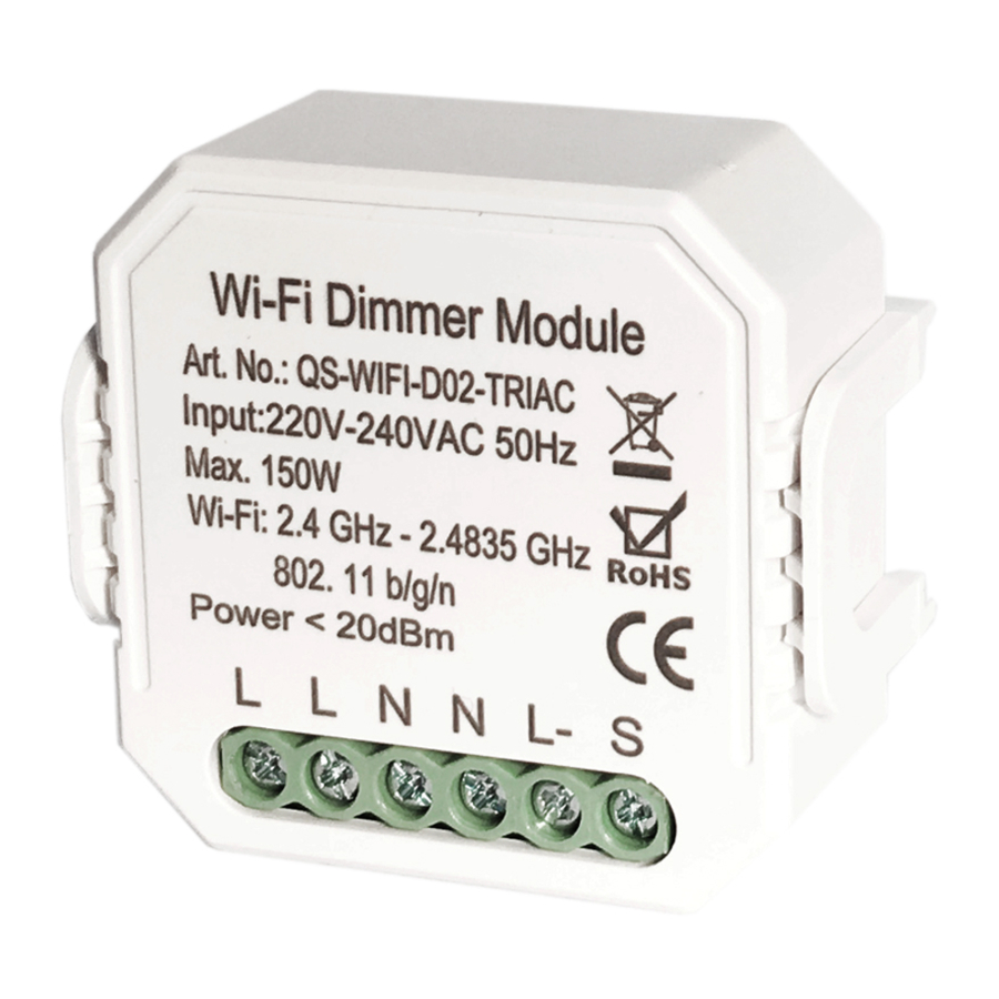 TUYA QS-WIFI-D02-TRIAC - Wi-Fi Dimmer Manual