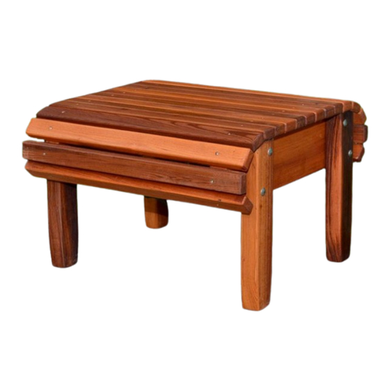 Forever Redwood ADIRONDACK SIDE TABLE Assembly Instructions Manual