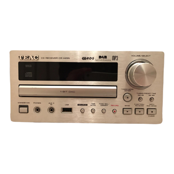 Teac CR-H250 Owner's Manual