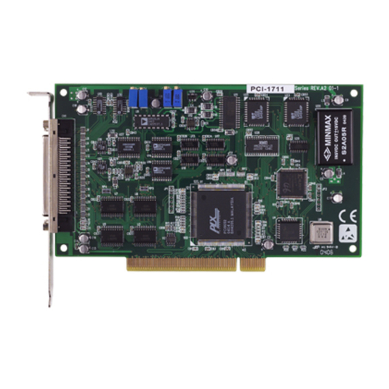 ADVANTECH PCI-1711U SERIES USER MANUAL Pdf Download | ManualsLib