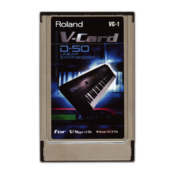 Roland V-Card VC-1 Owner's Manual