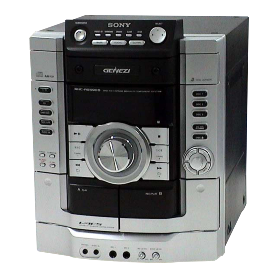 Sony HCD-RG490; HCD-RG590 Manuals