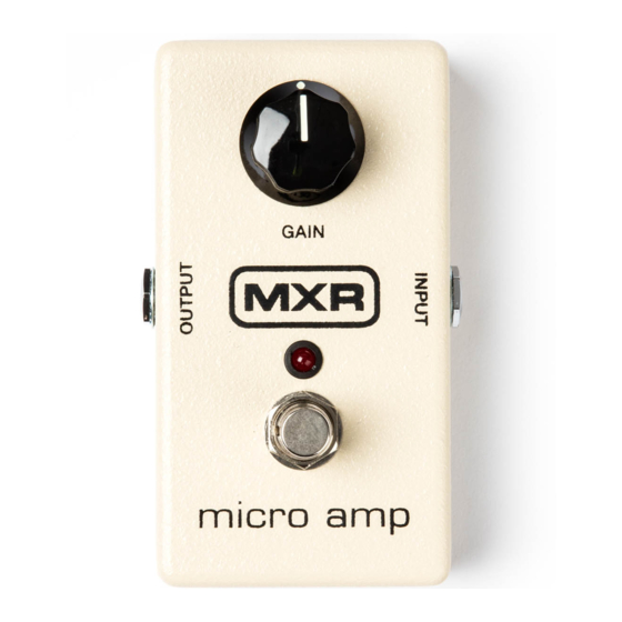 mxr MICRO AMP Operation Manual
