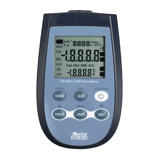 GHM Delta OHM HD2307.0 Operating Manual