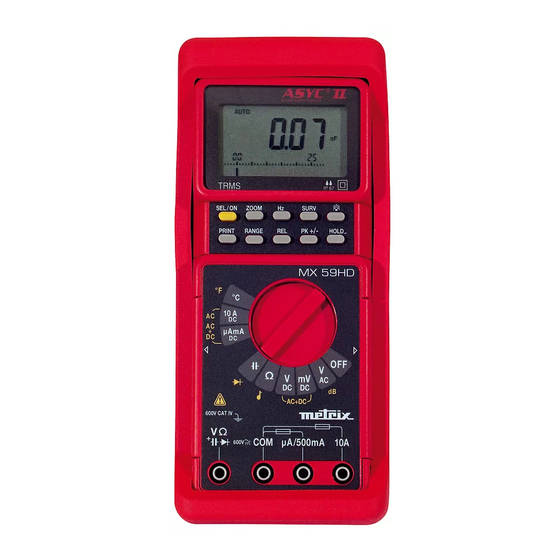 Metrix MX 59HD User Manual