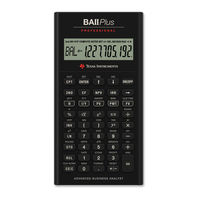 Texas Instruments BA II Plus User Manual