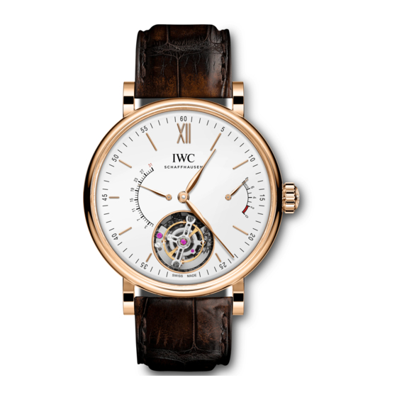 iwc PORTOFINO HAND-WOUND TOURBILLON RÉTROGRADE Operating Instructions Manual