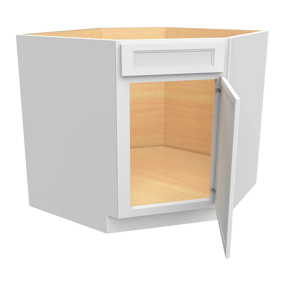 CLIQSTUDIOS RTA Diagonal Corner Sink Base Cabinet Assembly Instructions