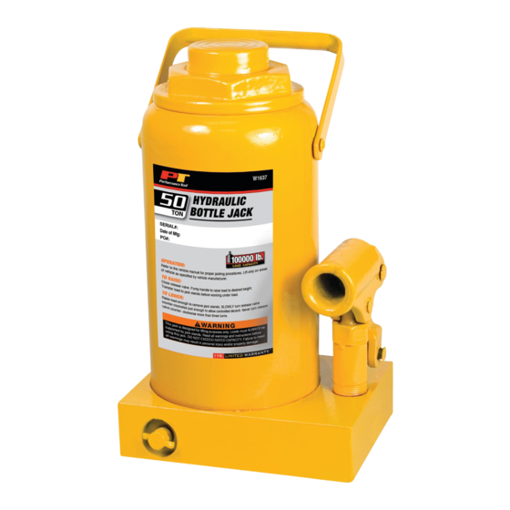 Performance Tool W1637 Owner's Manual