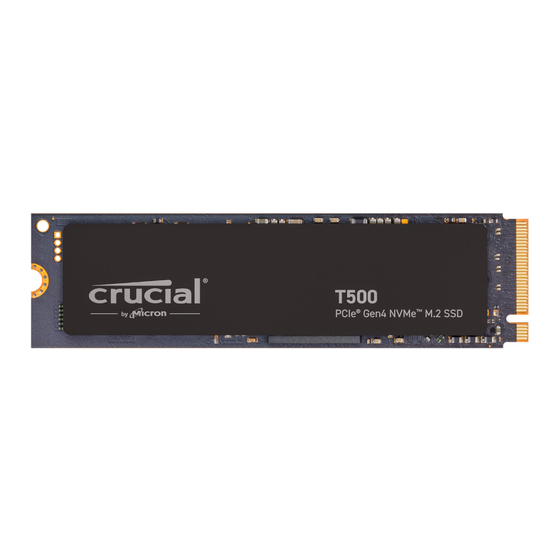 Micron crucial T500 Installation Manual