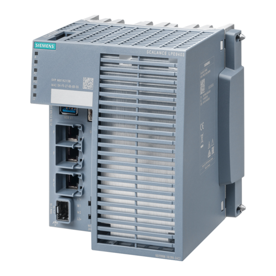 Siemens SIMATIC NET SCALANCE LPE9403 Manuals