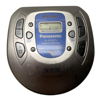 Panasonic SL-SX287J Operating Instructions Manual