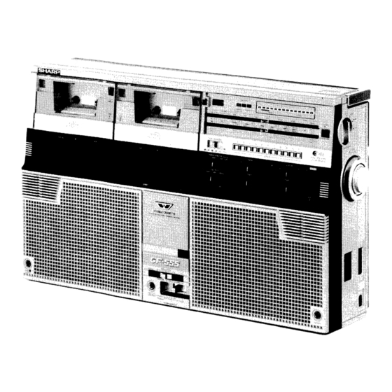 Sharp GF-555H Stereo Radio-Tape Recorder Manuals