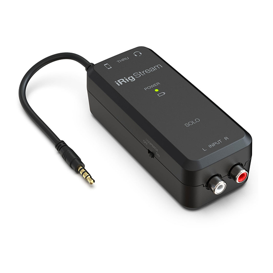 IK Multimedia iRigStreamSolo User Manual
