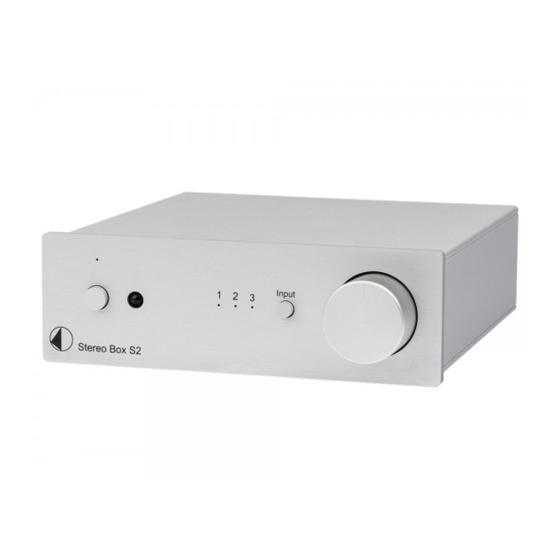 Box-Design Pro-Ject Stereo Box S2 Instructions For Use