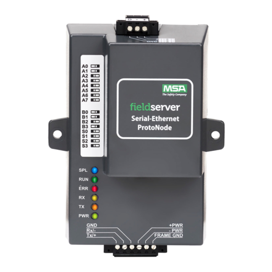 MSA fieldserver ProtoNode Operating Manual