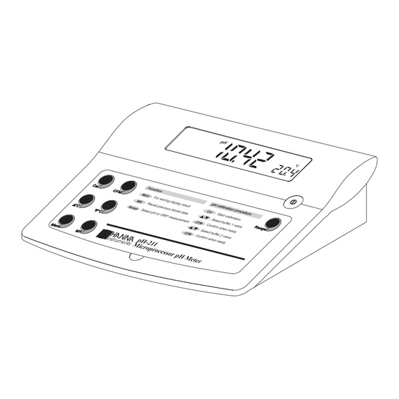 Hanna Instruments pH 211R Instruction Manual