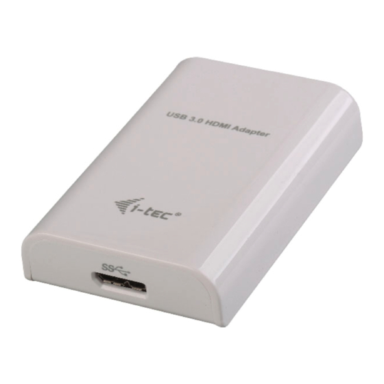 i-tec USB3HDMI User Manual