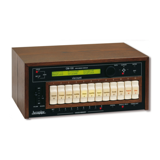 Viscount Accupipe CM-100 Manual