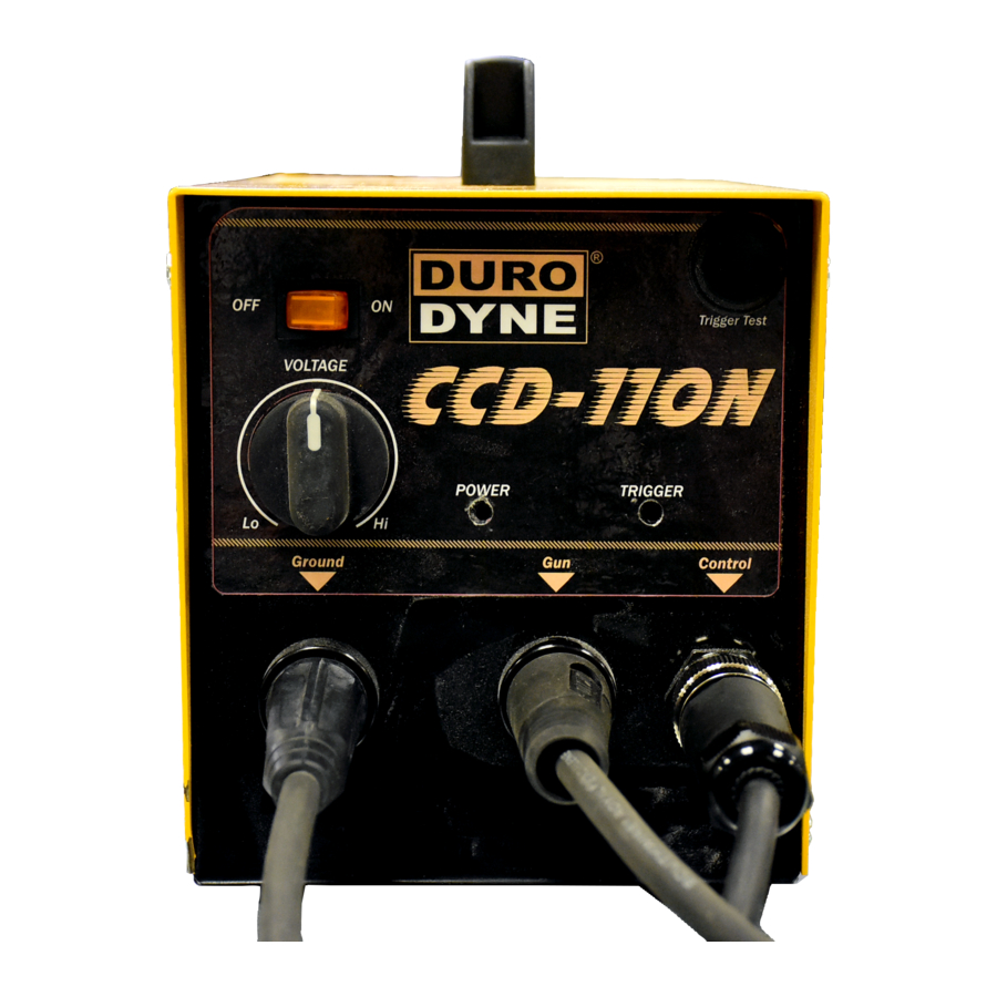 Duro Dyne CCD-110N Compact Pinspotter Manuals