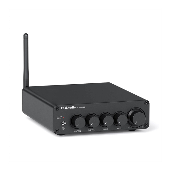 Fosi Audio BT30D PRO Bluetooth Amplifier Manuals