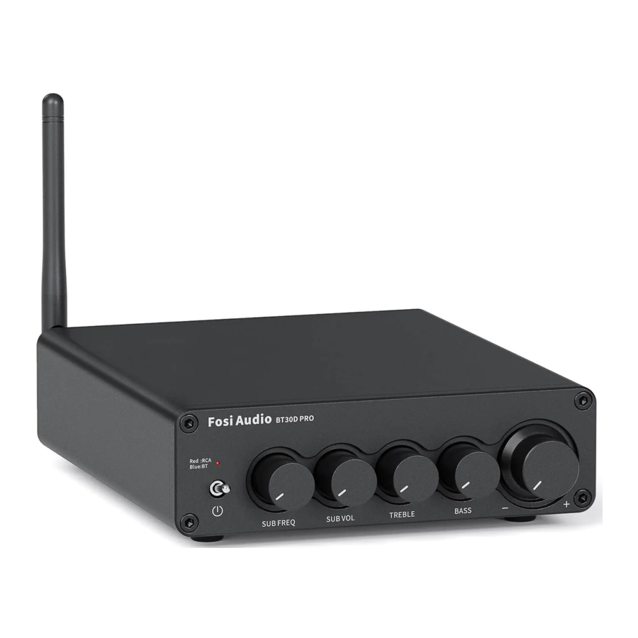 Fosi Audio BT30D PRO Bluetooth Power Amplifier Manual