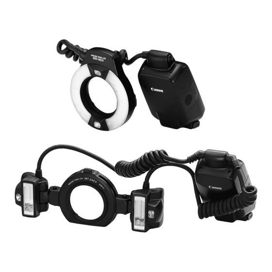 Canon Macro Ring Lite MR-14EX Manual