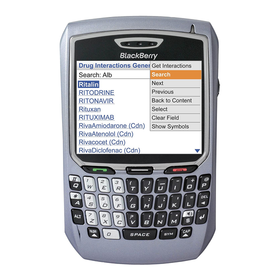 Blackberry Cingular 8700c Getting Started Manual