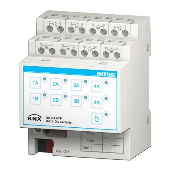 Ekinex KNX EK-CA1-TP Quick Start Manual
