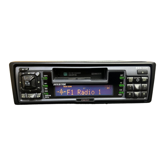 Clarion ARX8170R Owner's Manual