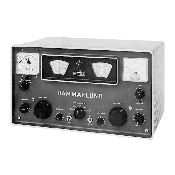 HAMMARLUND HQ100A SERIES USER MANUAL Pdf Download ManualsLib
