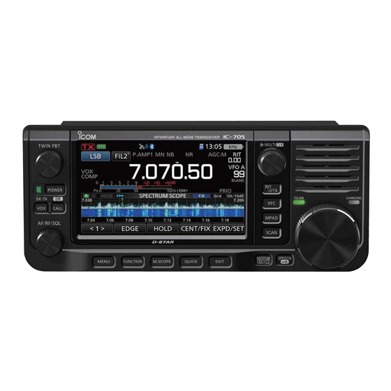 ICOM IC-705 ADVANCED MANUAL Pdf Download | ManualsLib