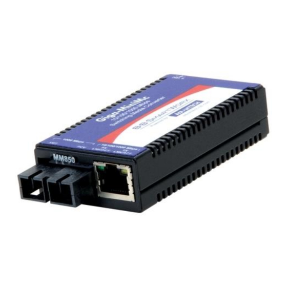 ADVANTECH B+B SMARTWORX GIGA-MINIMC 856-10730-TX USER MANUAL Pdf ...