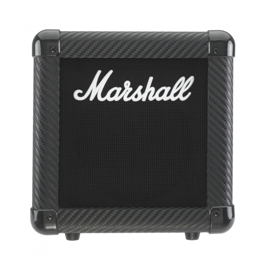 Marshall Amplification MG2CFX Owner's Manual