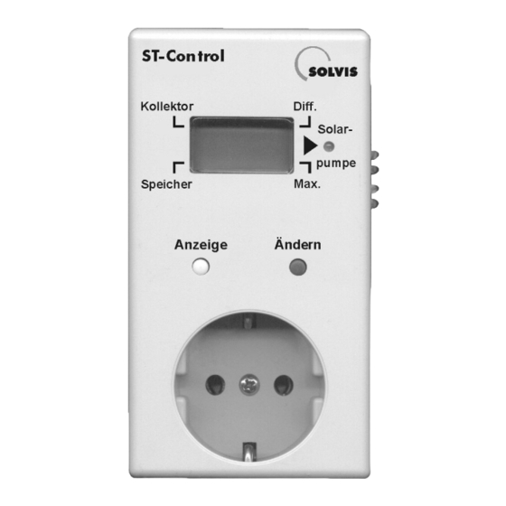 Solvis ST-Control Operation Manual