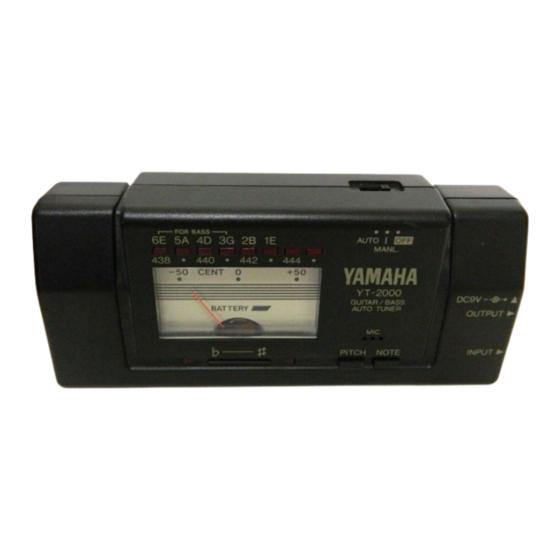 Yamaha YT-2000 Owner's Manual