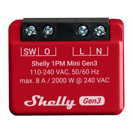 Shelly Wave 1PM Mini Extended User Manual