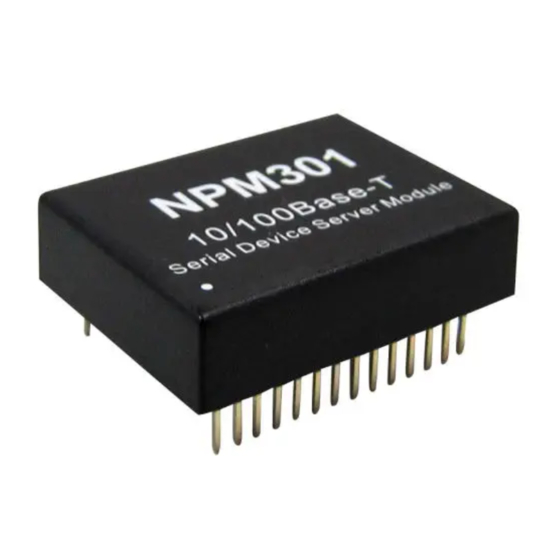 3onedata NPM301 Serial Server Module Manuals