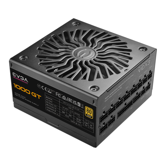 EVGA GT Series Power Supply Manuals