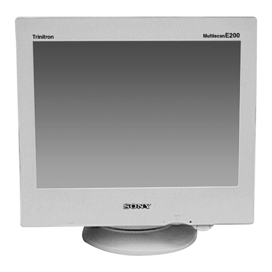 Sony Trinitron CPD-E200 Service Manual