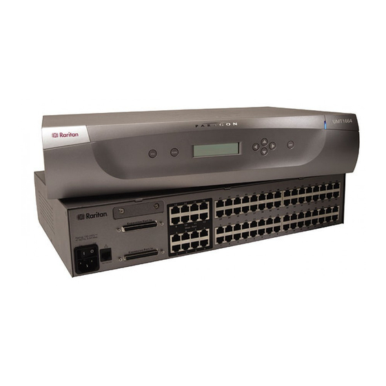 Raritan Paragon switch Installation And Operation Manual