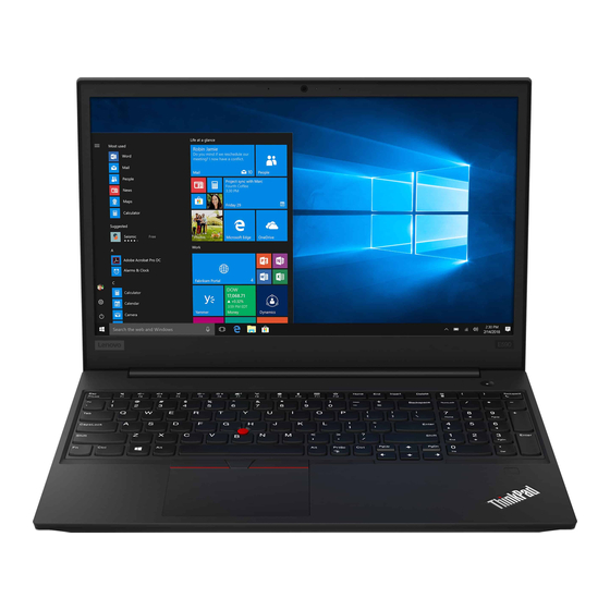 Lenovo ThinkPad E590 Setup Manual